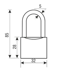 Аллюр Замок навесной HG-330C-L (ВС1Ч-330Д) полимер 5 ключей #171723